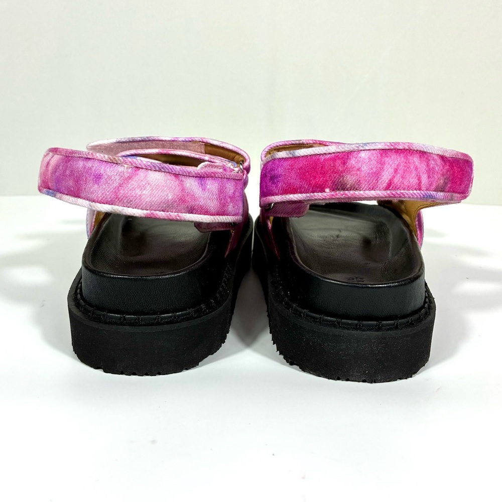 Isabel Marant Madee Platform Sandal Mulberry Tie Dye 41 10 NEW Flat Pink Purple - Picture 12 of 17